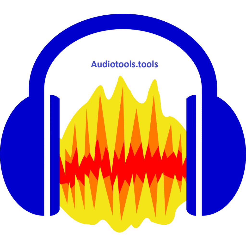 Headphones with audio waveform graphic