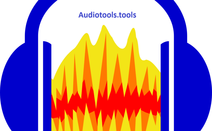 Headphones with audio waveform graphic