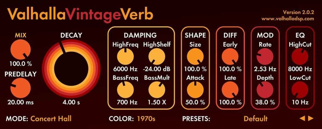 Valhalla VintageVerb VST-RTAS-AAX-AU WIN-MAC [Español]